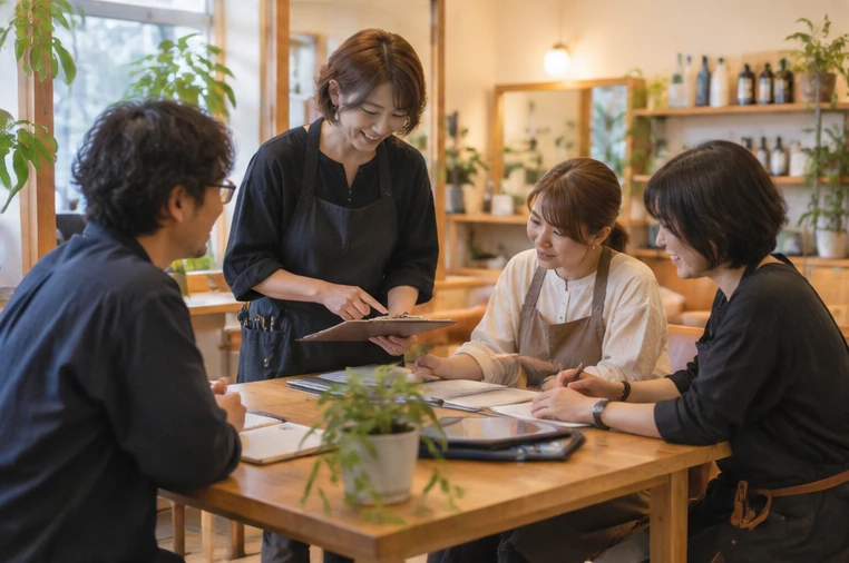 チームで話し合うイメージ(AI生成)
